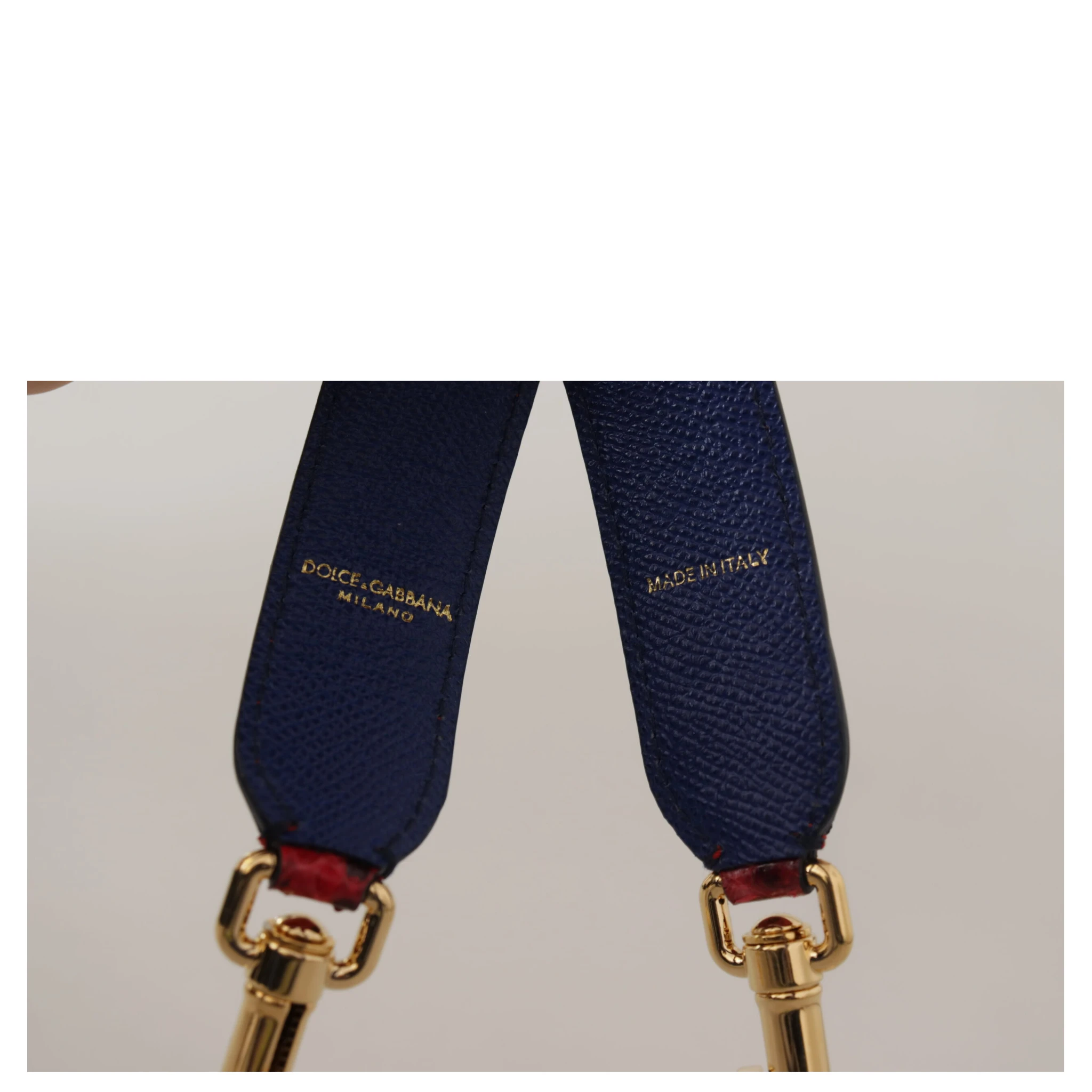 Red Exotic Leather Crystals Shoulder Strap