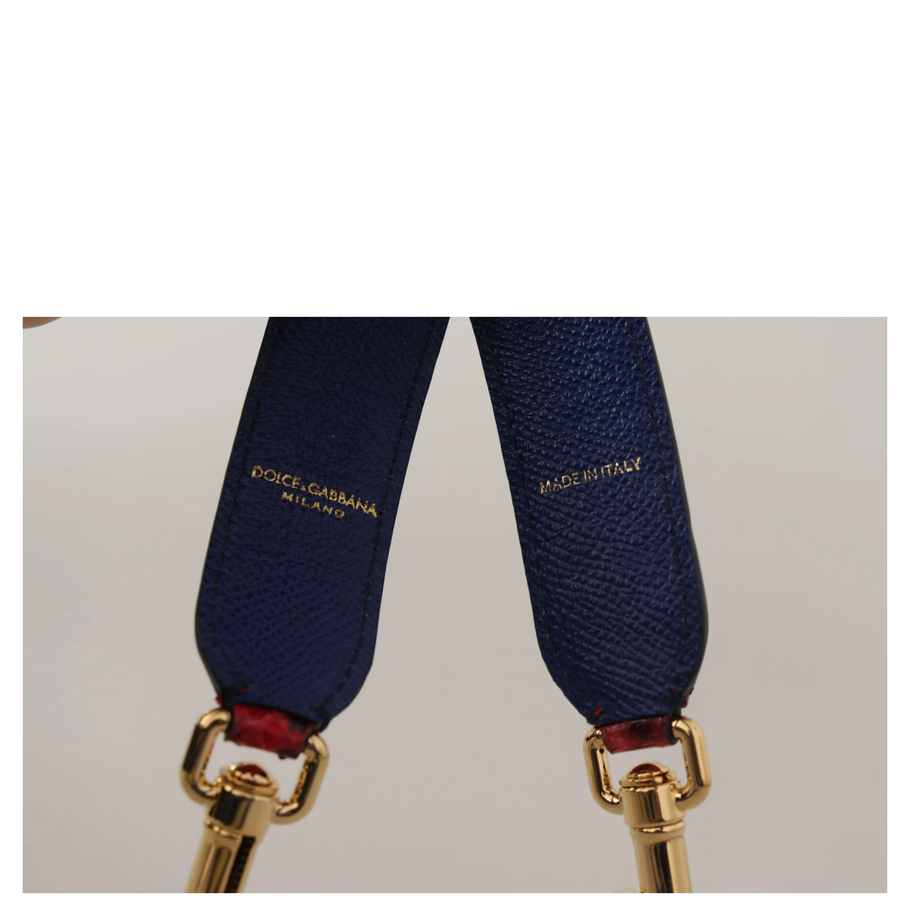 Red Exotic Leather Crystals Shoulder Strap