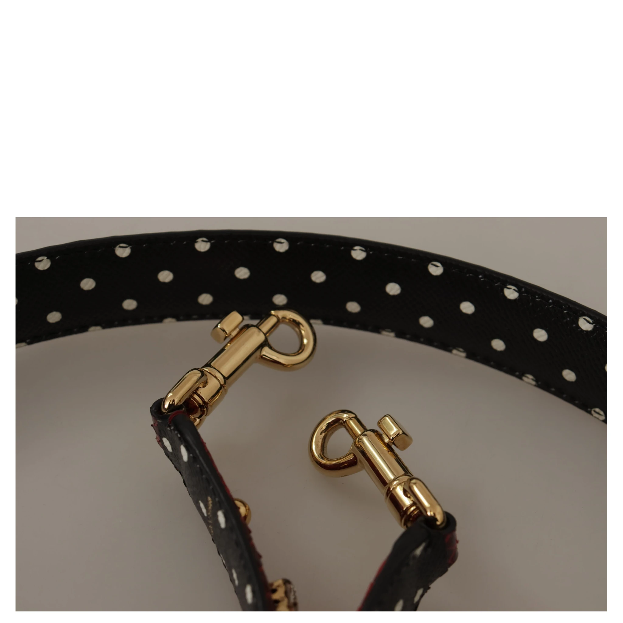 Red Python Leather Crystals Reversible Shoulder Strap