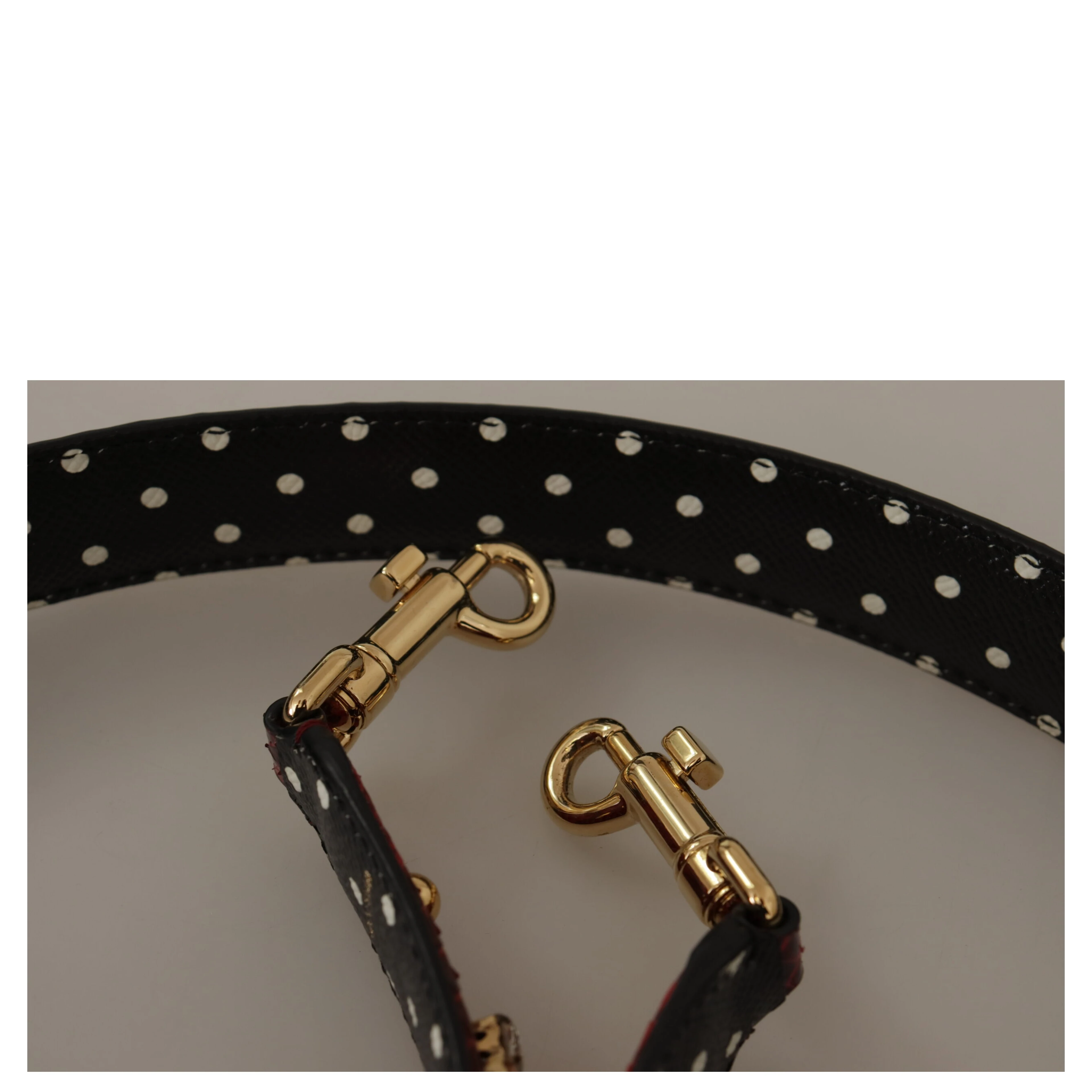 Red Python Leather Crystals Reversible Shoulder Strap