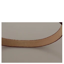 Red Velvet Silver Logo Engraved Metal Buckle Belt