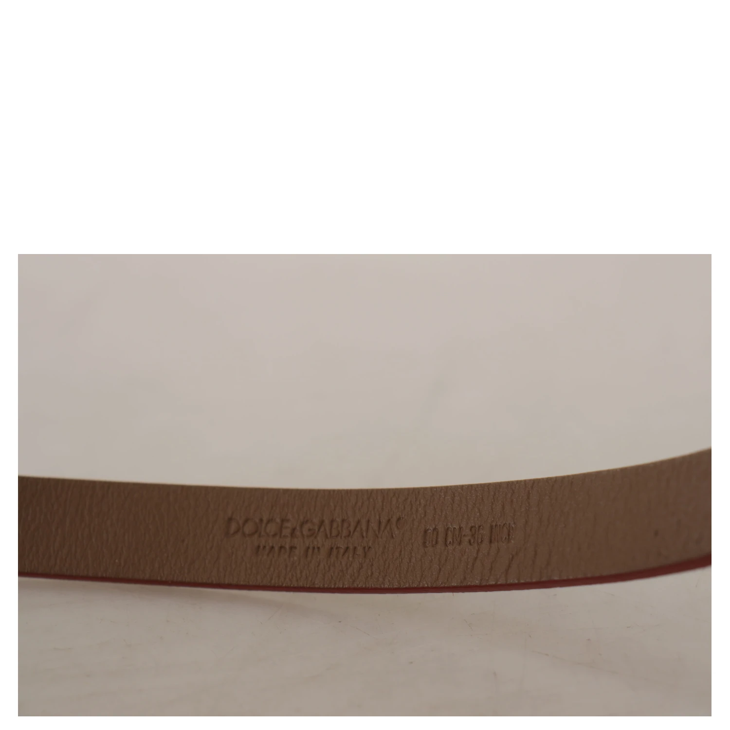 Brown Logo Engraved Metal Waist Buckle Belt
