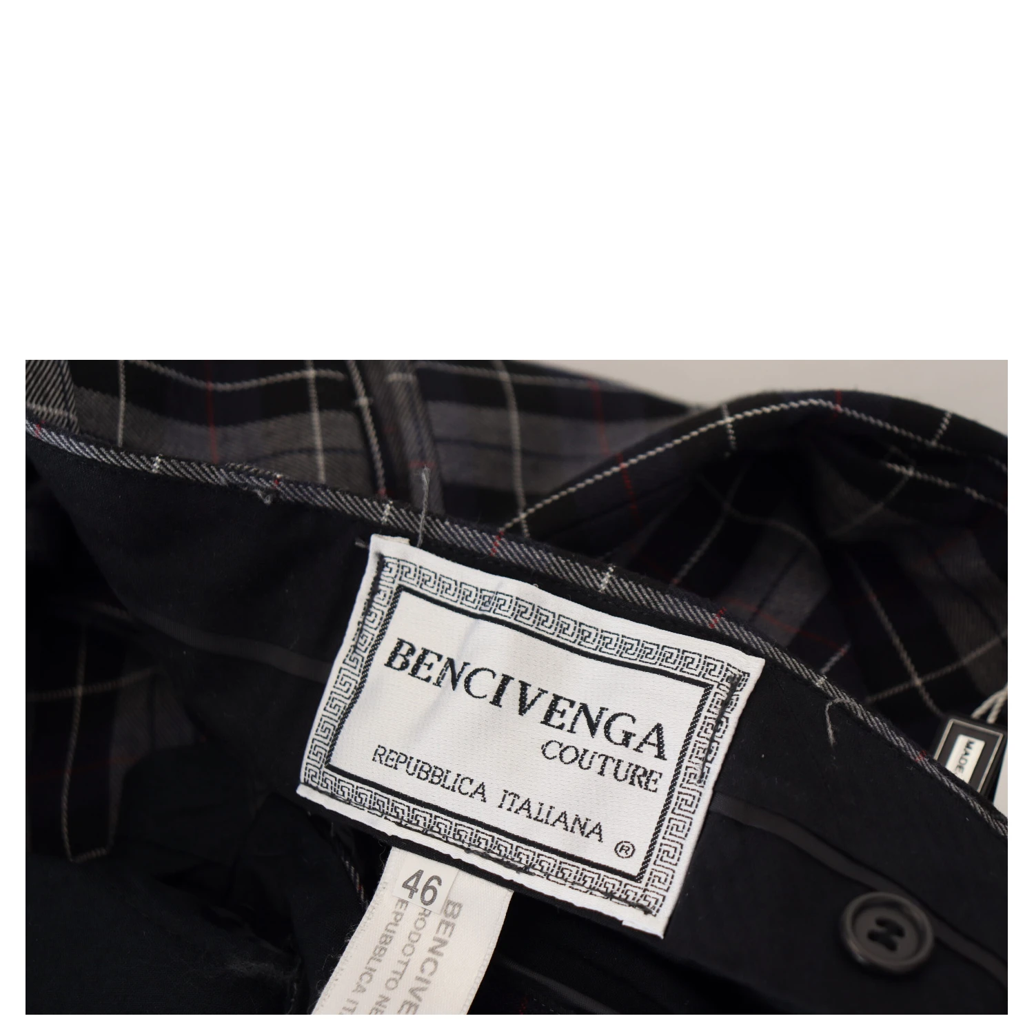 Gray Checkered Slim Fit Men Pants