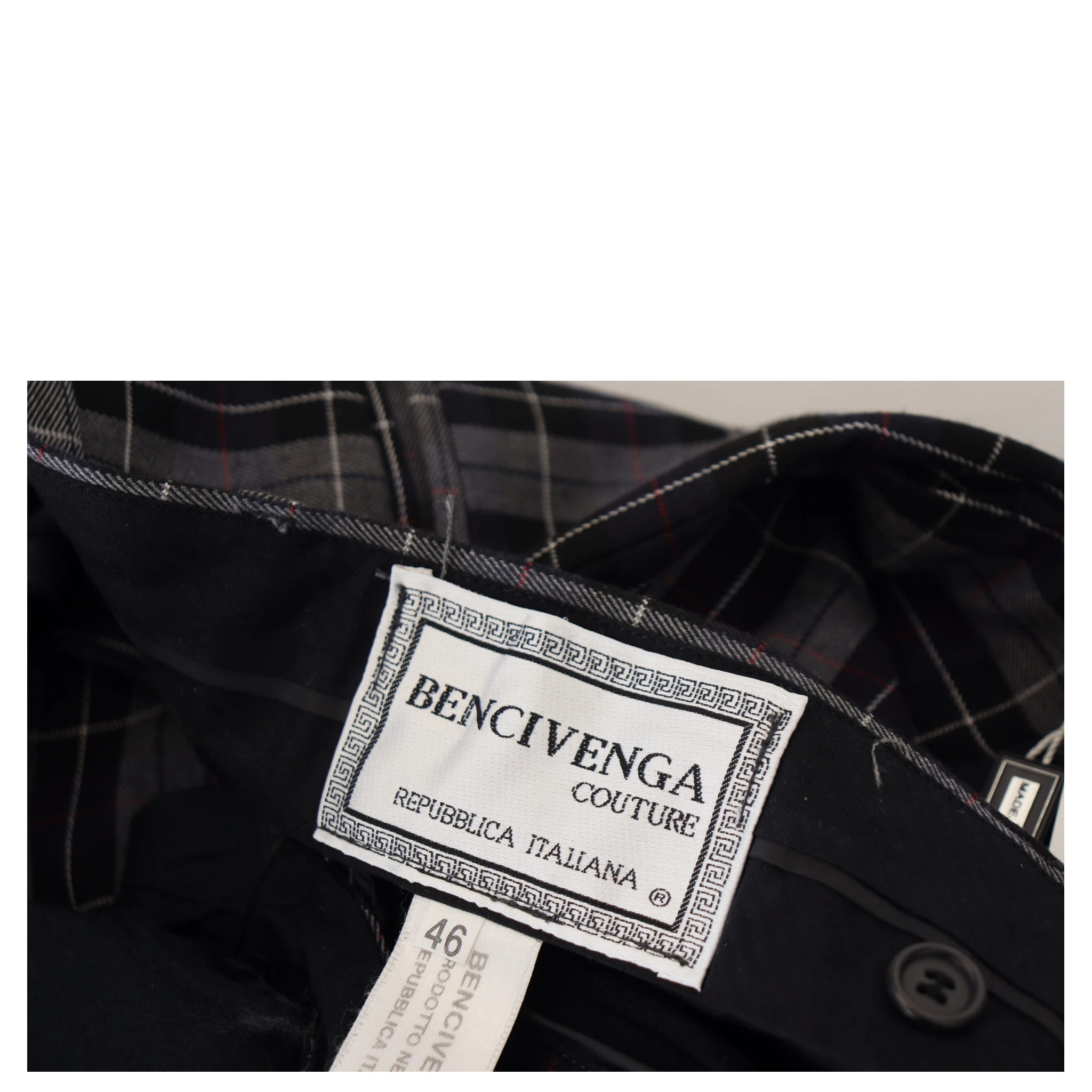 Gray Checkered Slim Fit Men Pants