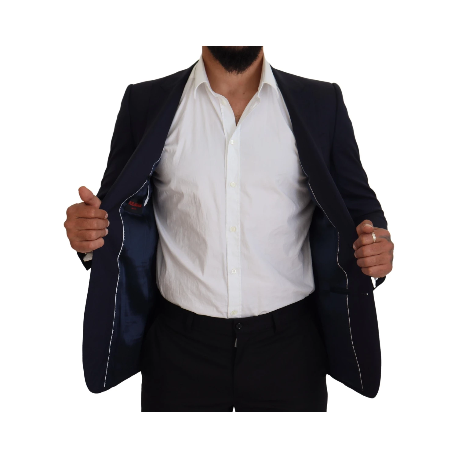 Blue Wool Slim Fit Formal Coat Blazer
