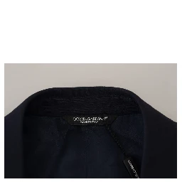 Blue Wool Slim Fit Formal Coat Blazer