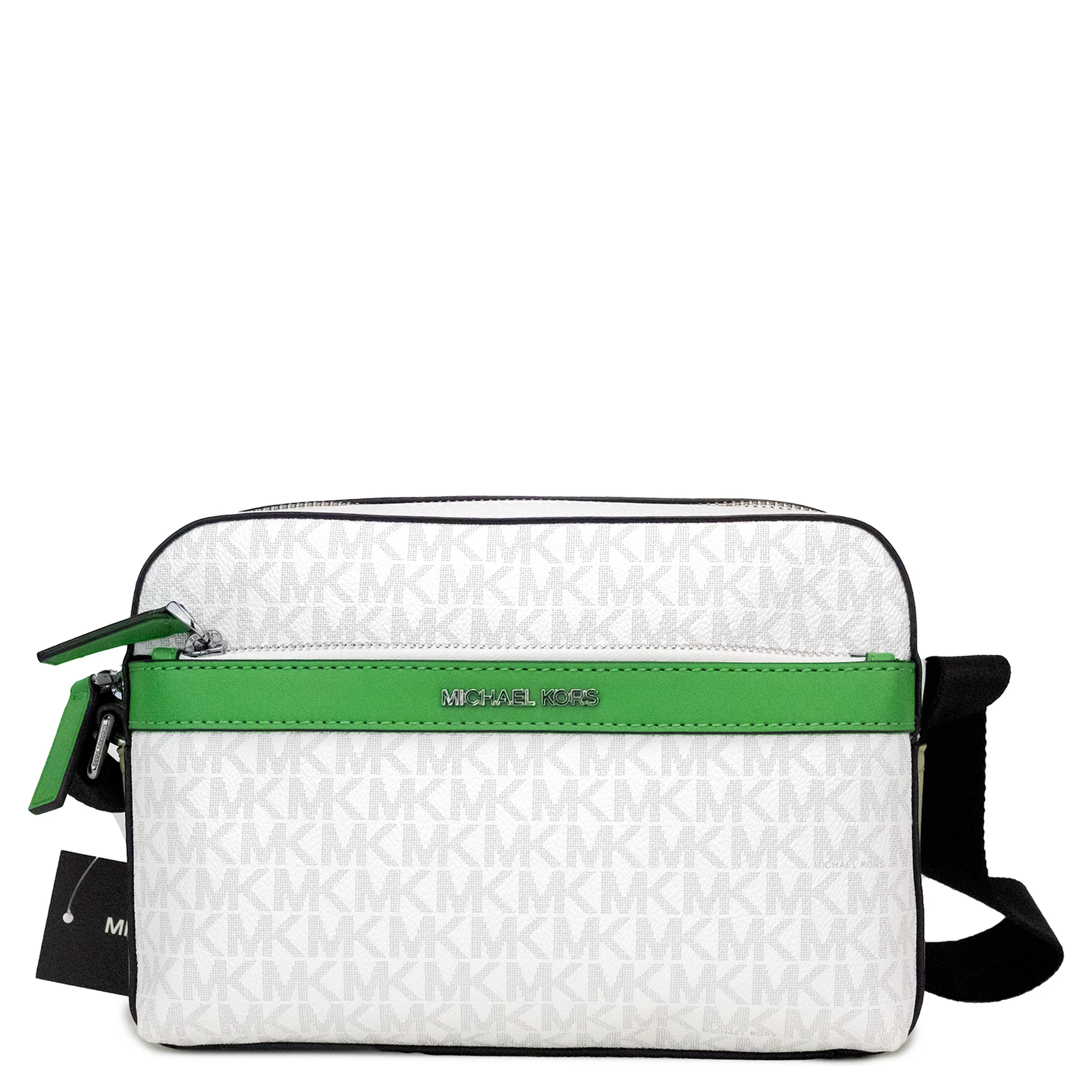 Cooper Small Bright White Palm Signature PVC Utility Crossbody Bag
