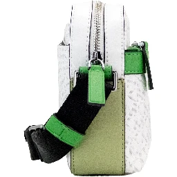 Cooper Small Bright White Palm Signature PVC Utility Crossbody Bag