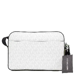 Cooper Small Bright White Palm Signature PVC Utility Crossbody Bag