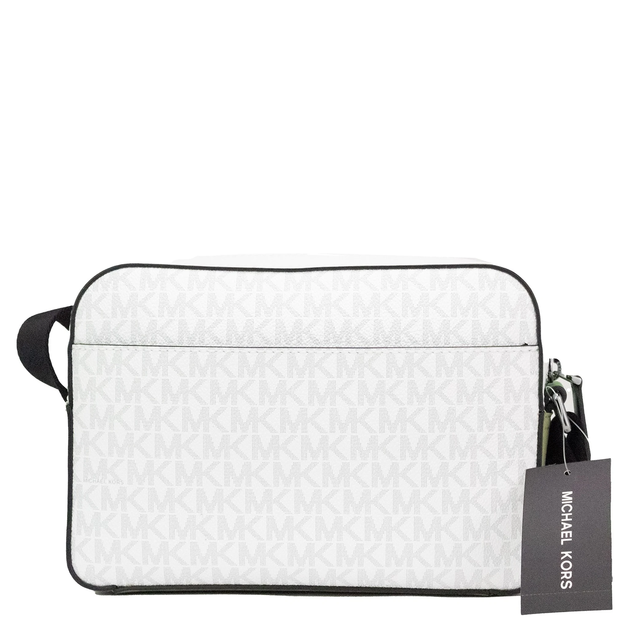 Cooper Small Bright White Palm Signature PVC Utility Crossbody Bag