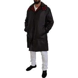 Black Trench Hooded Parka Cotton Jacket