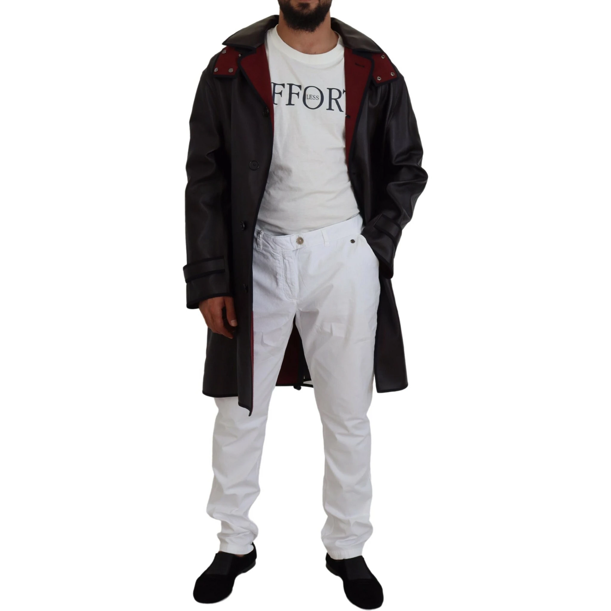 Black Trench Hooded Parka Cotton Jacket