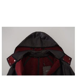 Black Trench Hooded Parka Cotton Jacket