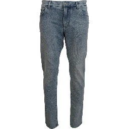 Blue Wash Slim Fit Cotton Denim Jeans