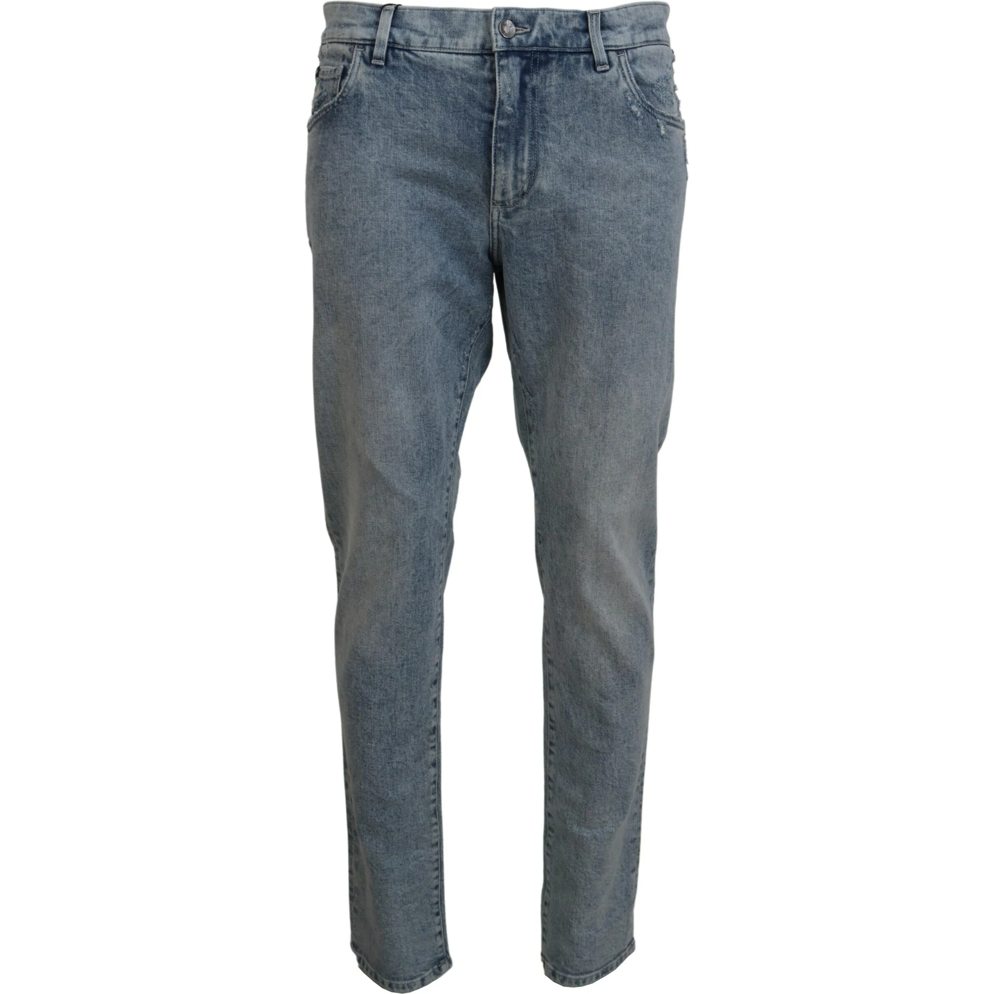 Blue Wash Slim Fit Cotton Denim Jeans