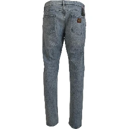 Blue Wash Slim Fit Cotton Denim Jeans