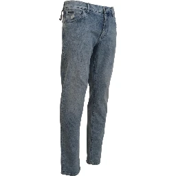 Blue Wash Slim Fit Cotton Denim Jeans