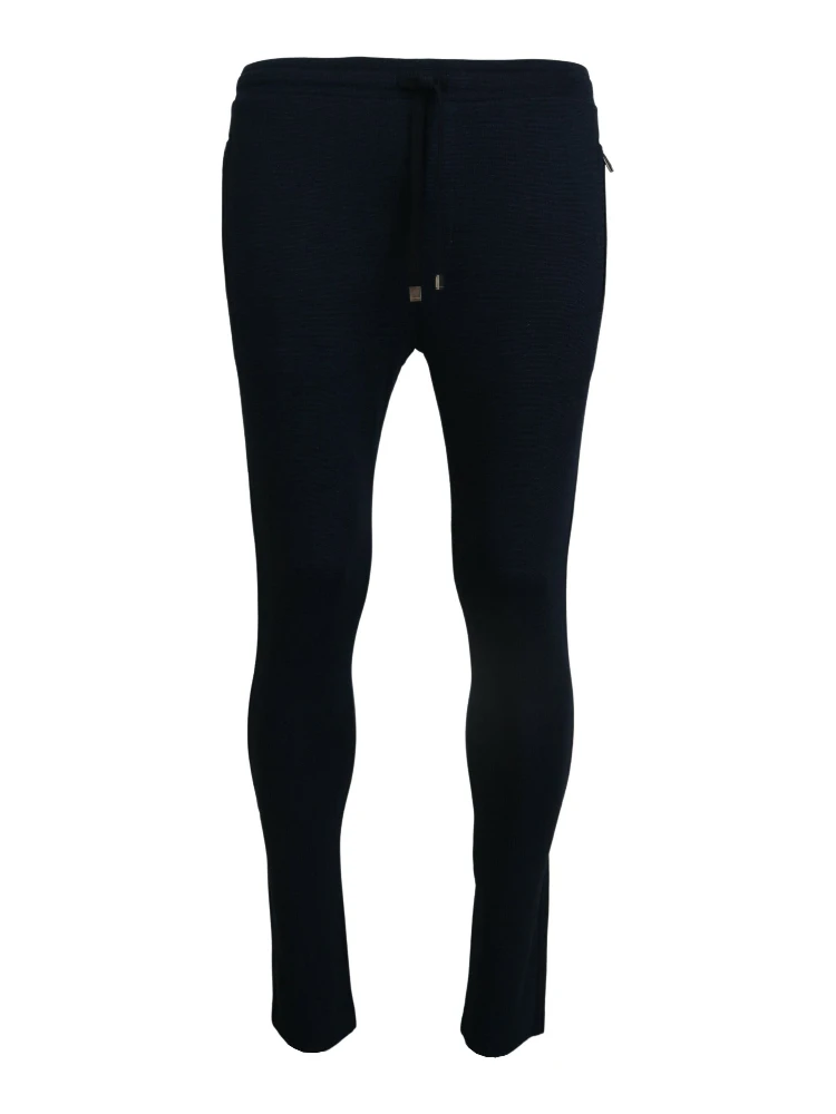 Blue Mens Sport Cotton Sweatpants Pants
