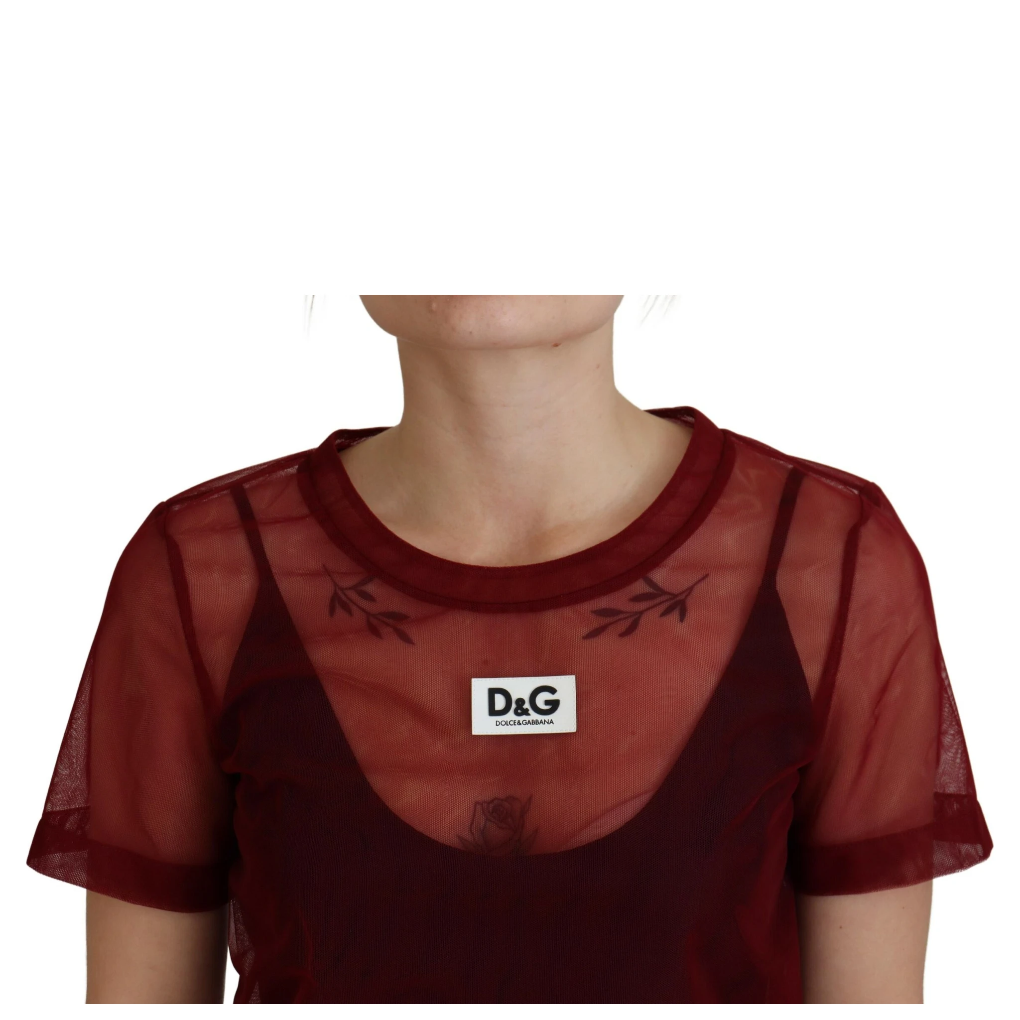 Maroon Nylon Two Layer Shift Mini Dress