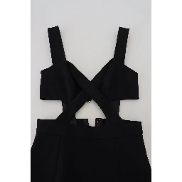 Black Viscose Bodycon Sheath Midi Dress
