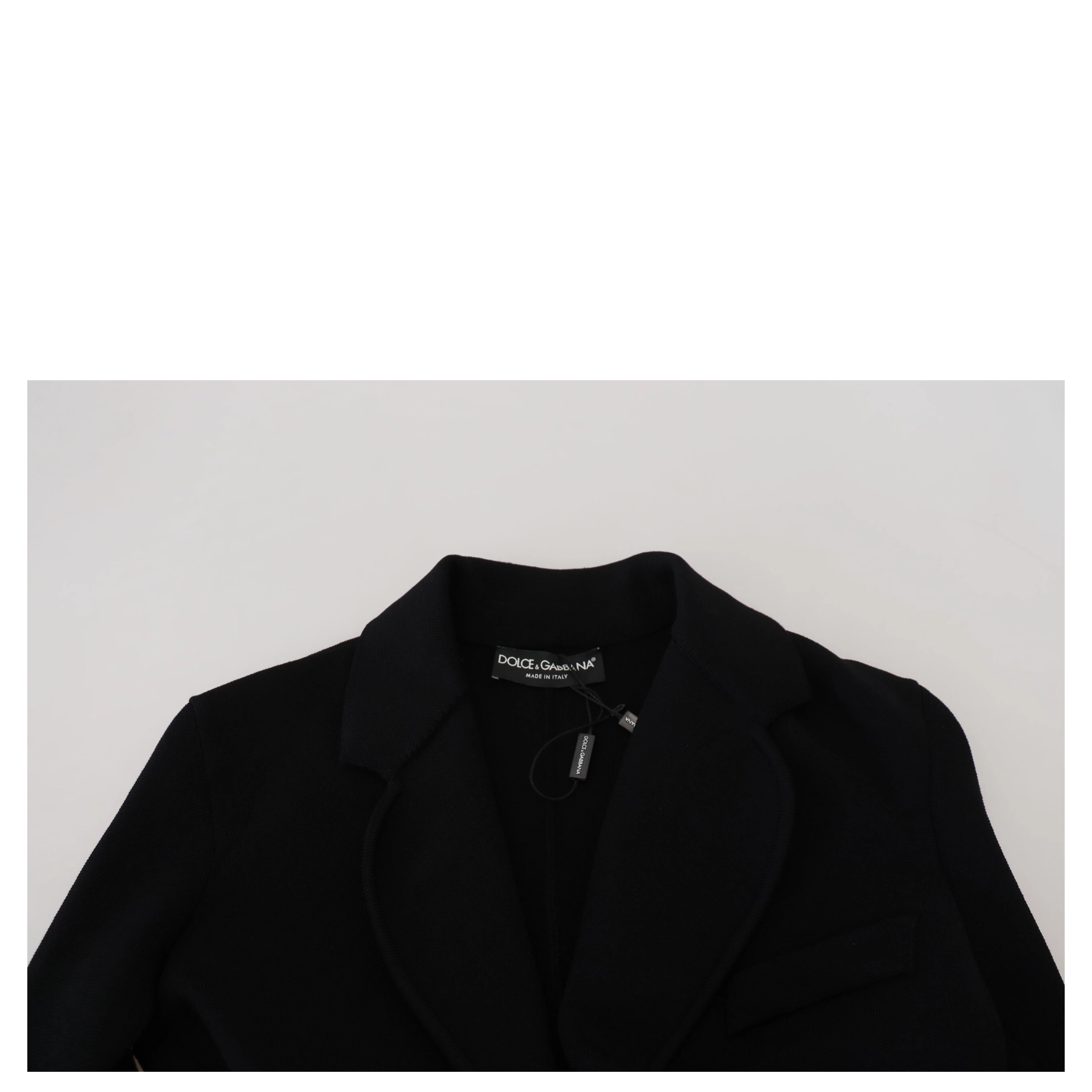 Black Button Cardigan Blazer Viscose Jacket