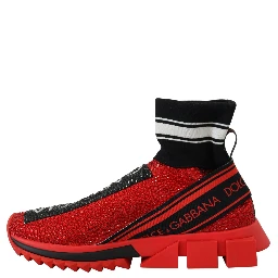 Red Bling Sorrento Sneakers Socks Shoes