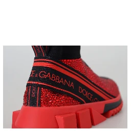Red Bling Sorrento Sneakers Socks Shoes