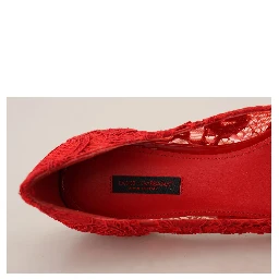 Red Taormina Crystals Loafers Flats Shoes