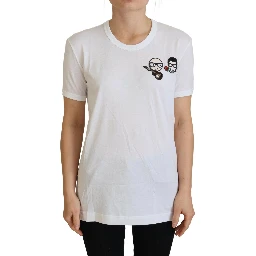 White #dgfamily Crewneck Cotton T-shirt