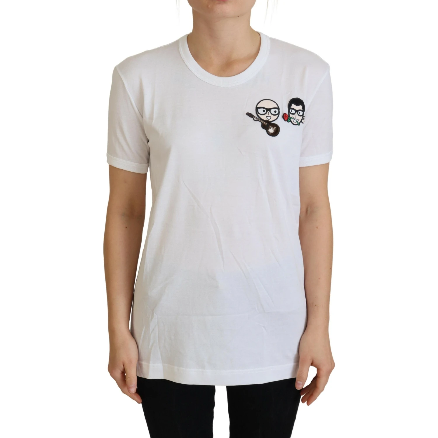 White #dgfamily Crewneck Cotton T-shirt