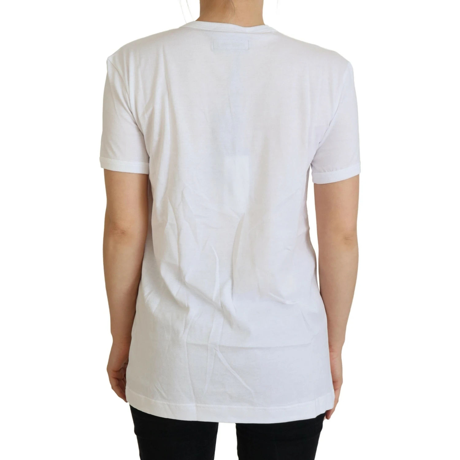 White #dgfamily Crewneck Cotton T-shirt
