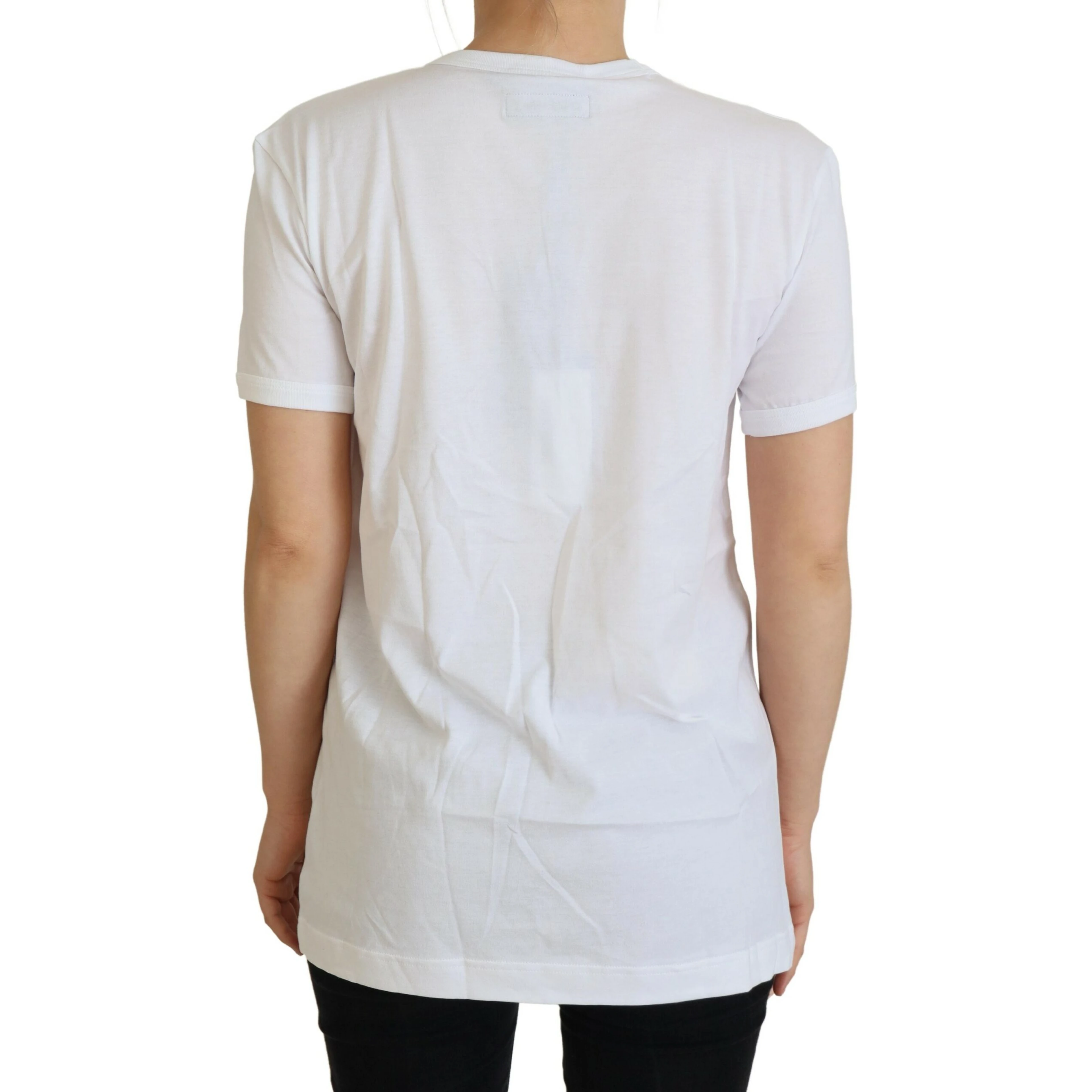 White #dgfamily Crewneck Cotton T-shirt