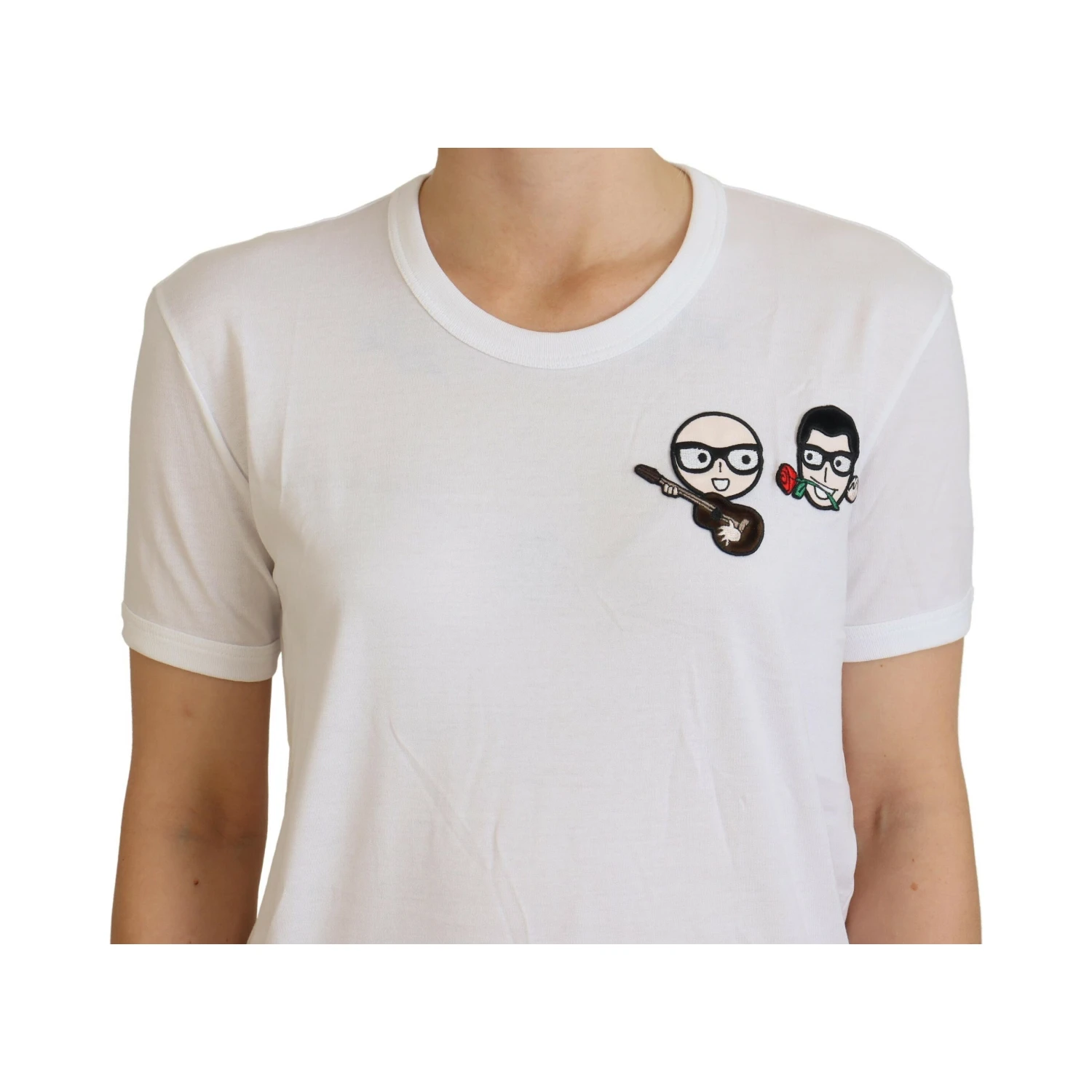 White #dgfamily Crewneck Cotton T-shirt