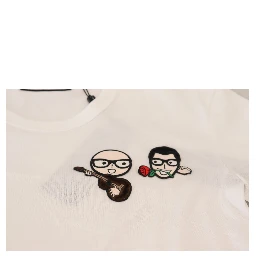 White #dgfamily Crewneck Cotton T-shirt