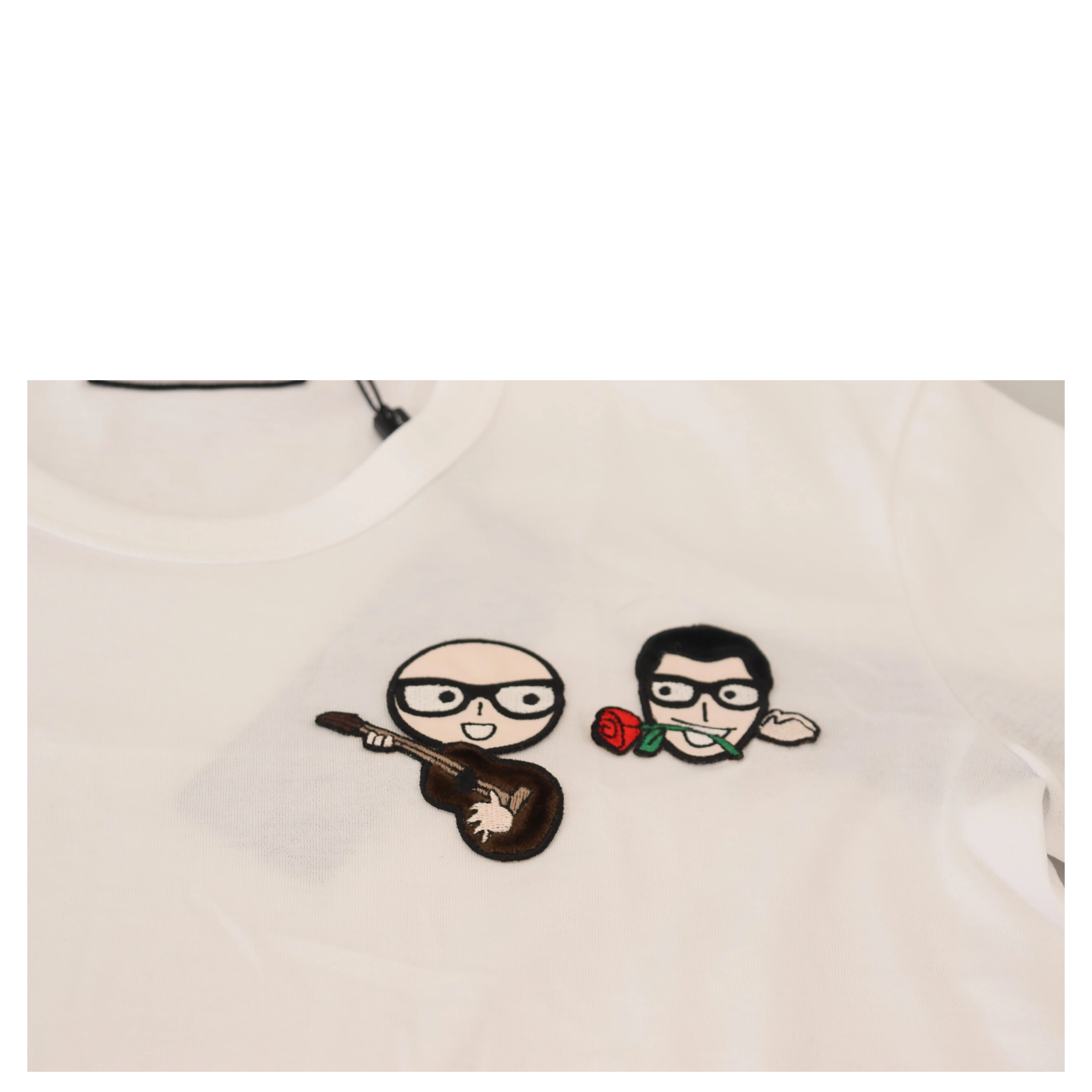 White #dgfamily Crewneck Cotton T-shirt