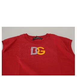 Red Cotton DG Logo Tank Top T-shirt