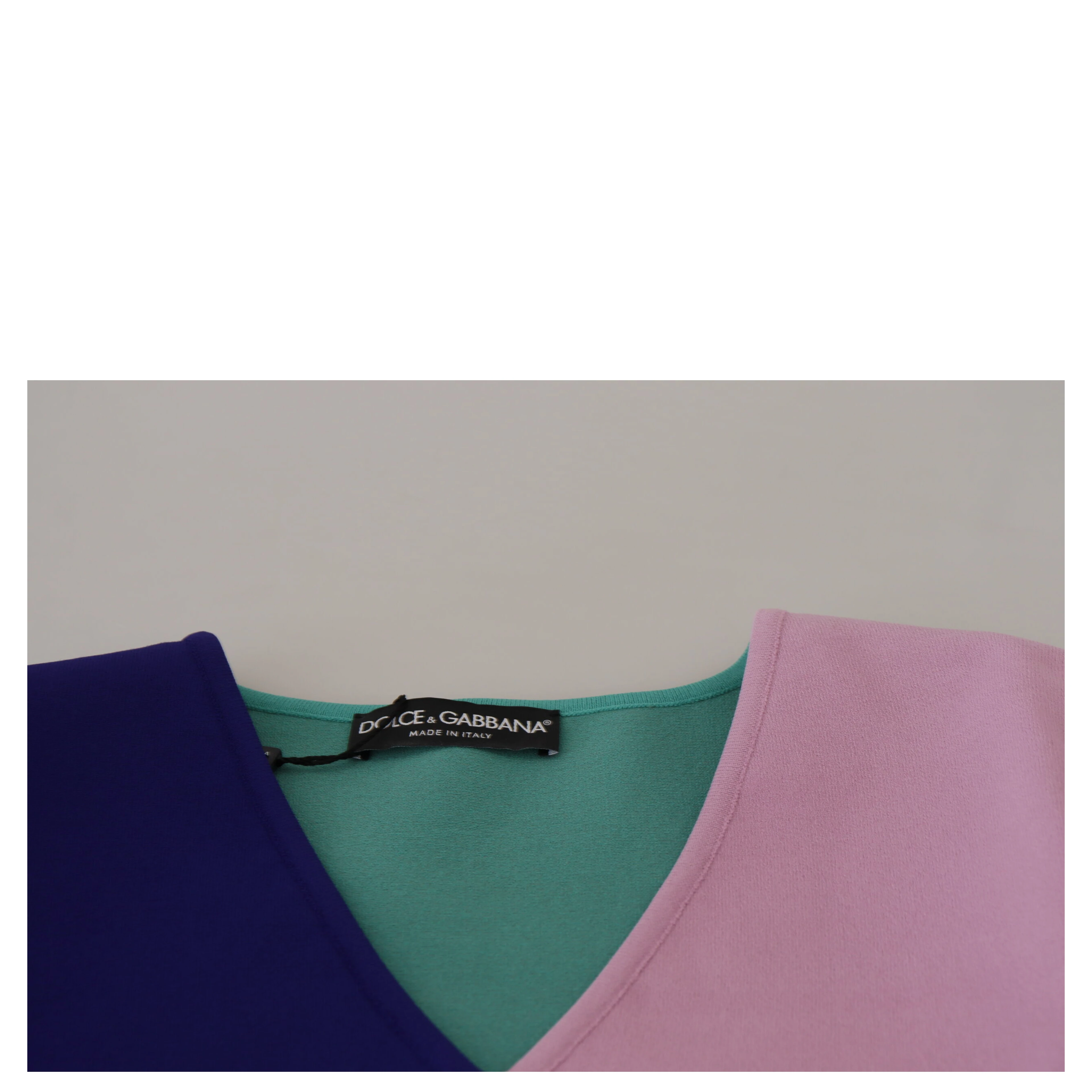 Multicolor V-neck Viscose Long Sleeves Sweater