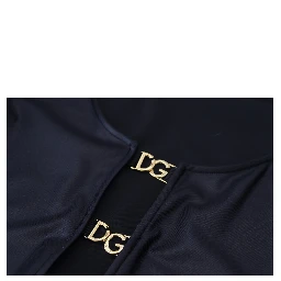 Black Cotton Stretch Open Chest 3/4 Sleeve Top