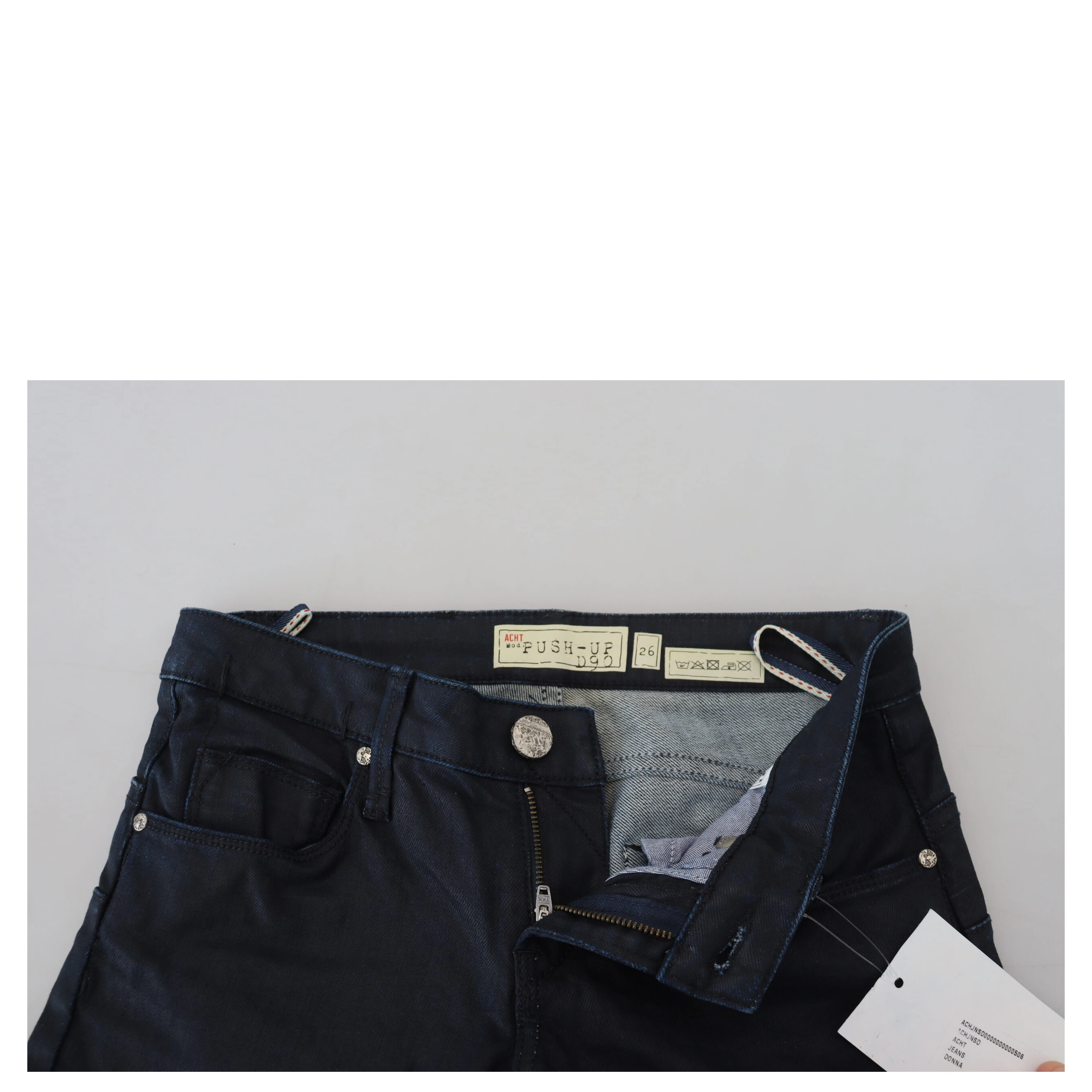 Blue Cotton Low Waist Slim Fit Women Casual Denim Jeans