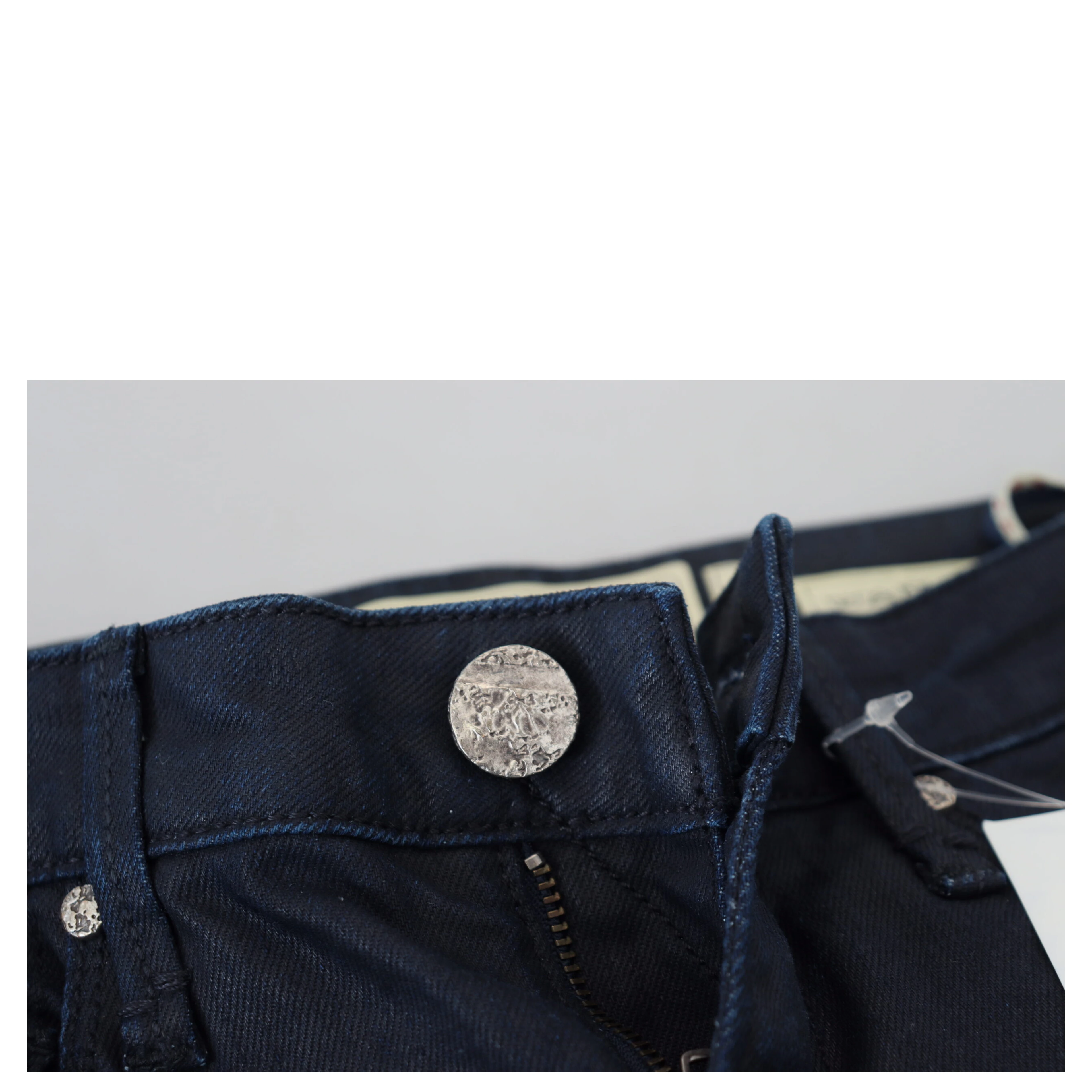 Blue Cotton Low Waist Slim Fit Women Casual Denim Jeans