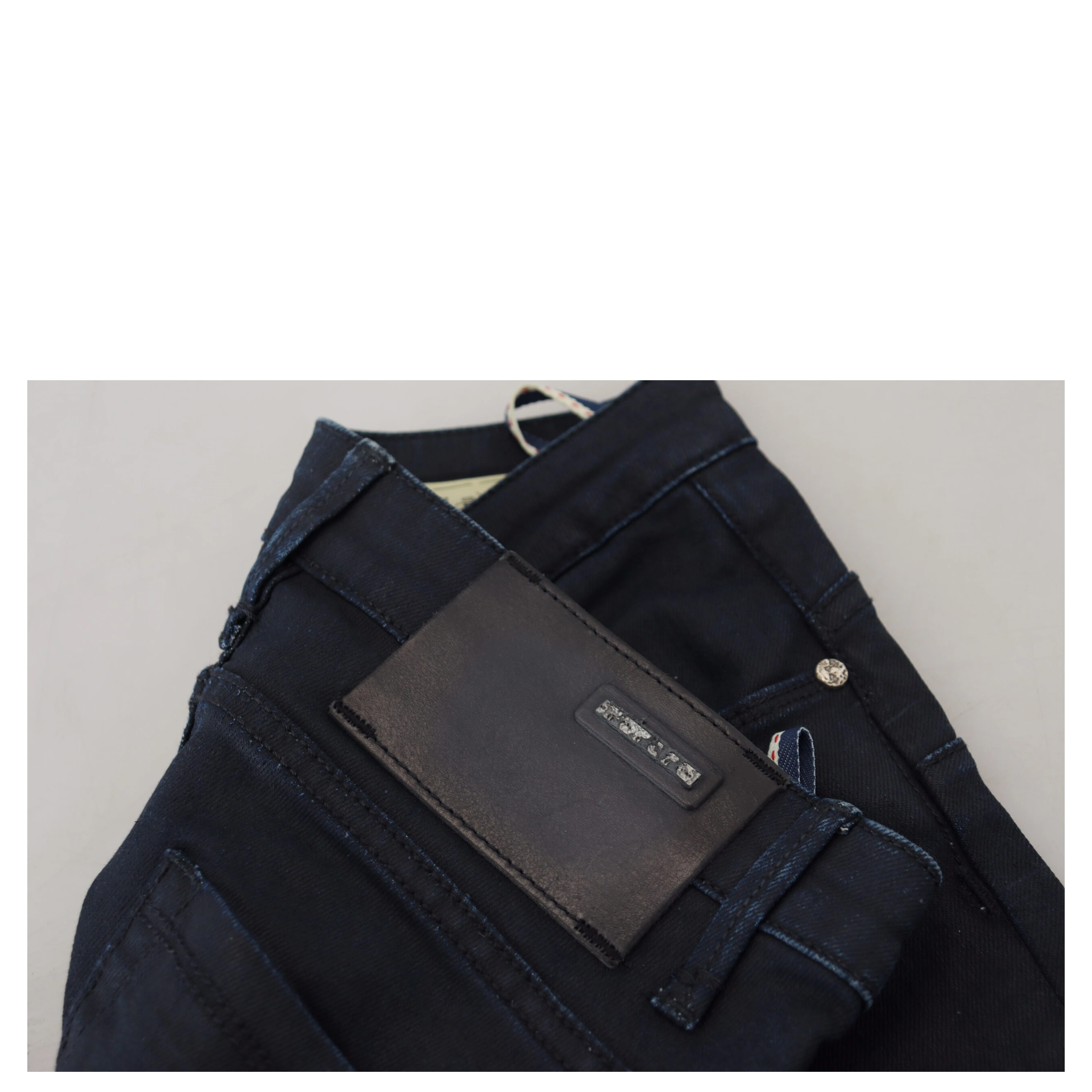 Blue Cotton Low Waist Slim Fit Women Casual Denim Jeans