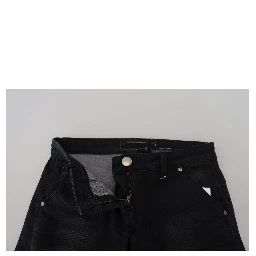 Black Washed Cotton Skinny Women Casual Denim Jeans