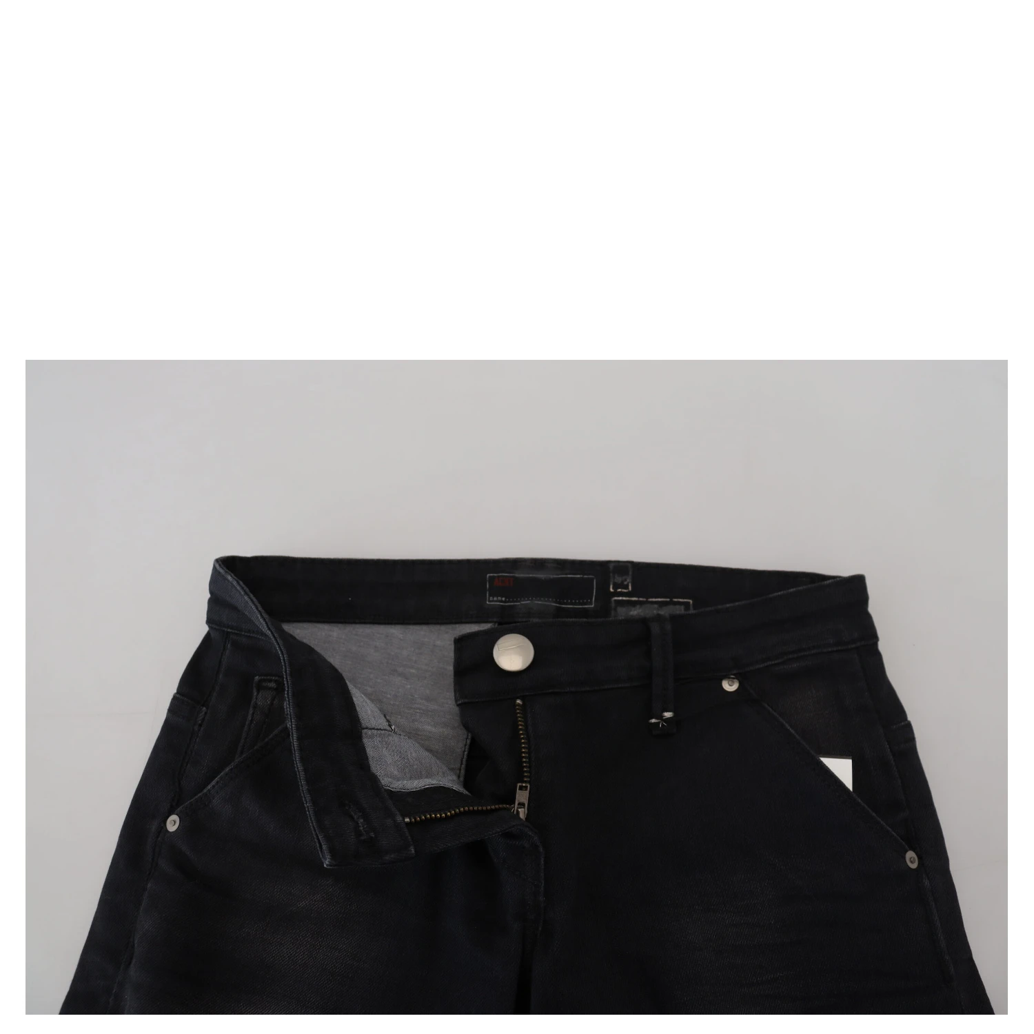 Black Washed Cotton Skinny Women Casual Denim Jeans