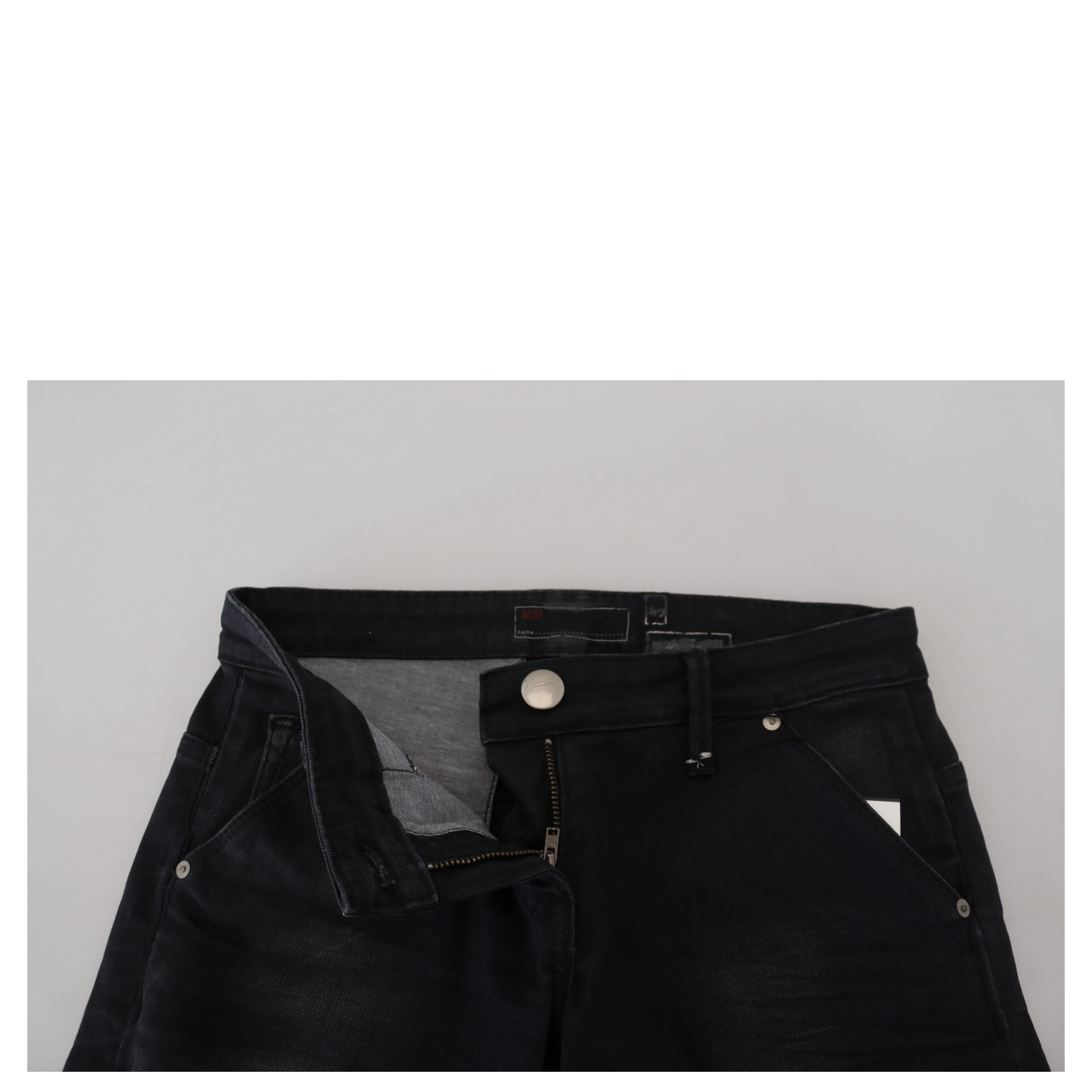 Black Washed Cotton Skinny Women Casual Denim Jeans