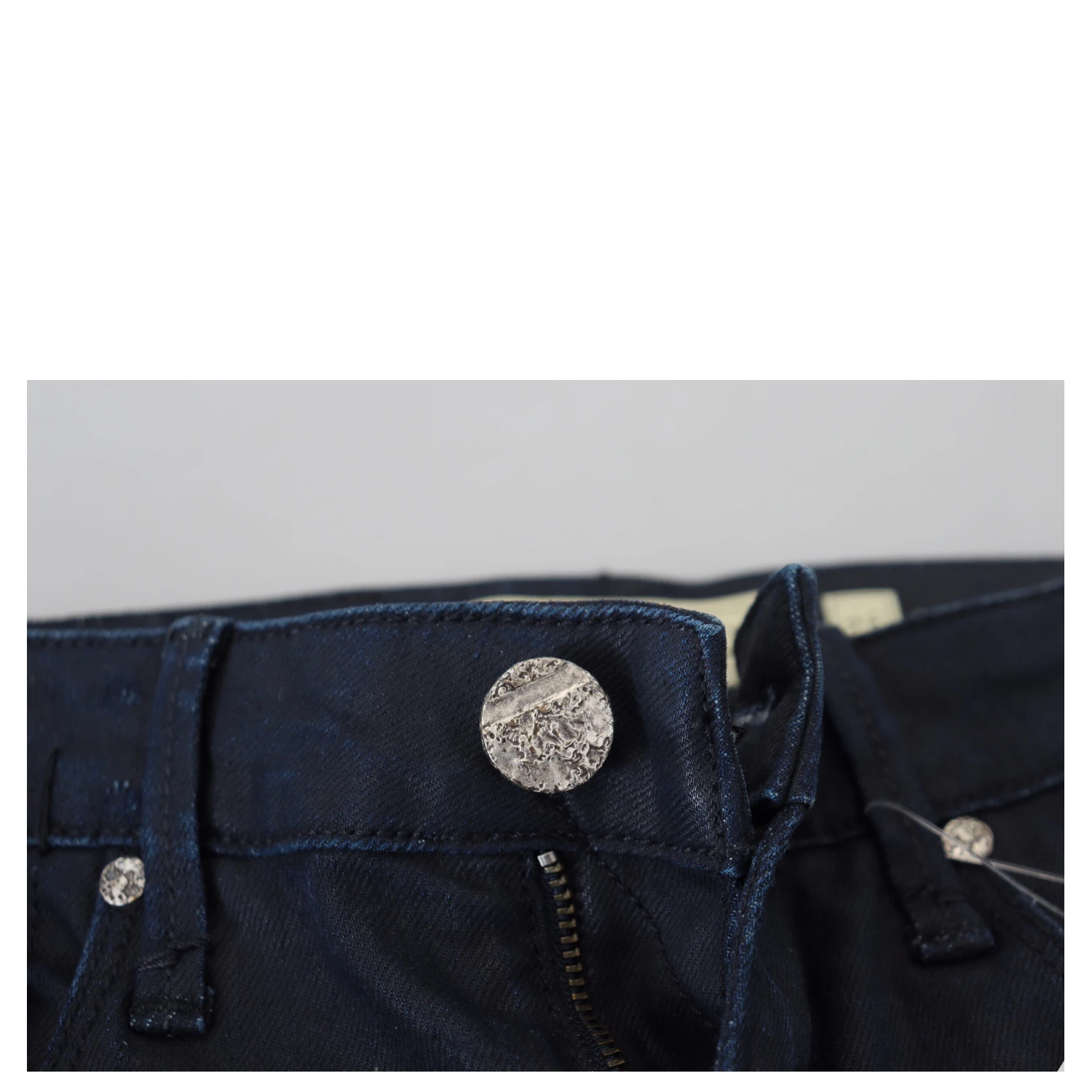 Blue Cotton Skinny Low Waist Women Casual Denim Jeans