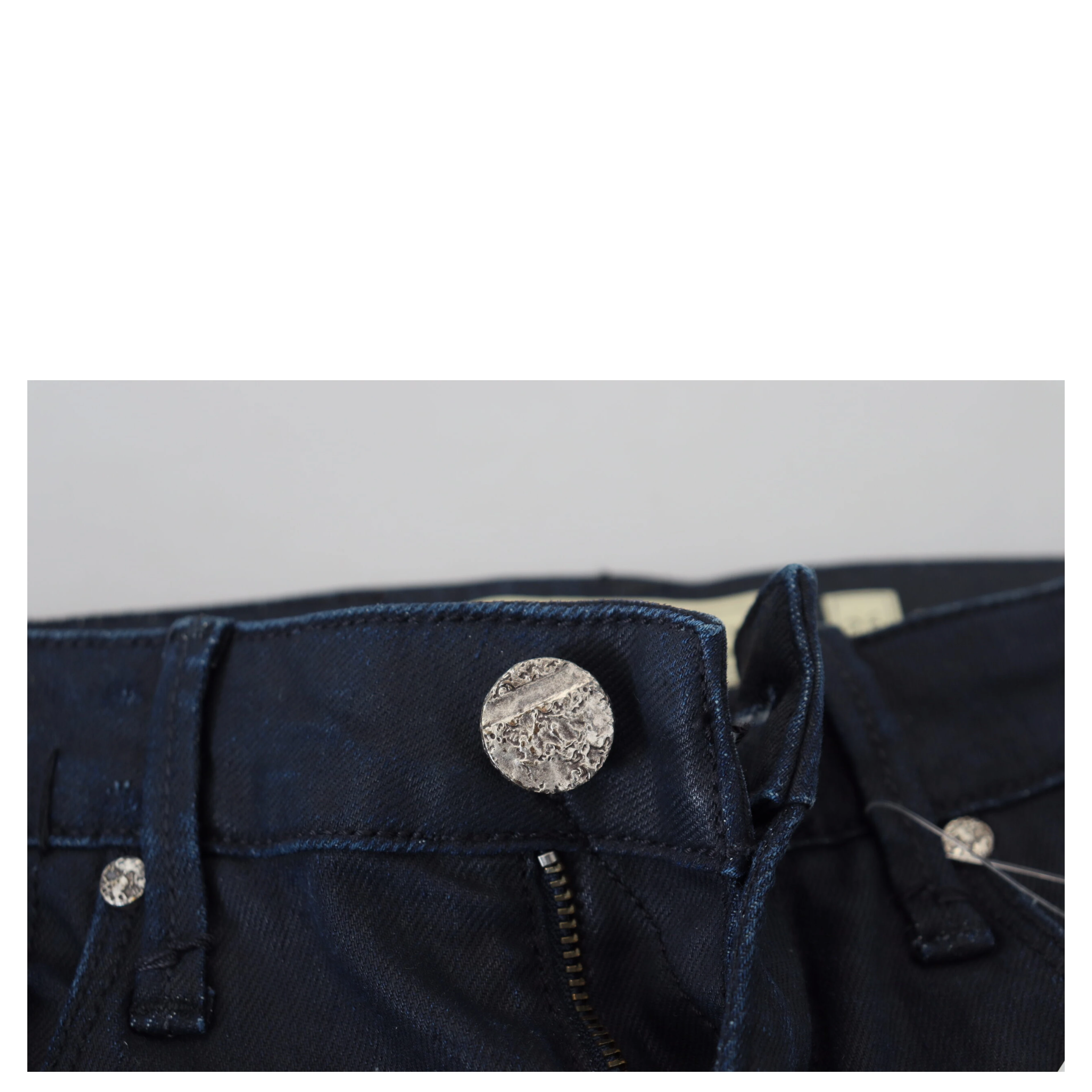 Blue Cotton Skinny Low Waist Women Casual Denim Jeans