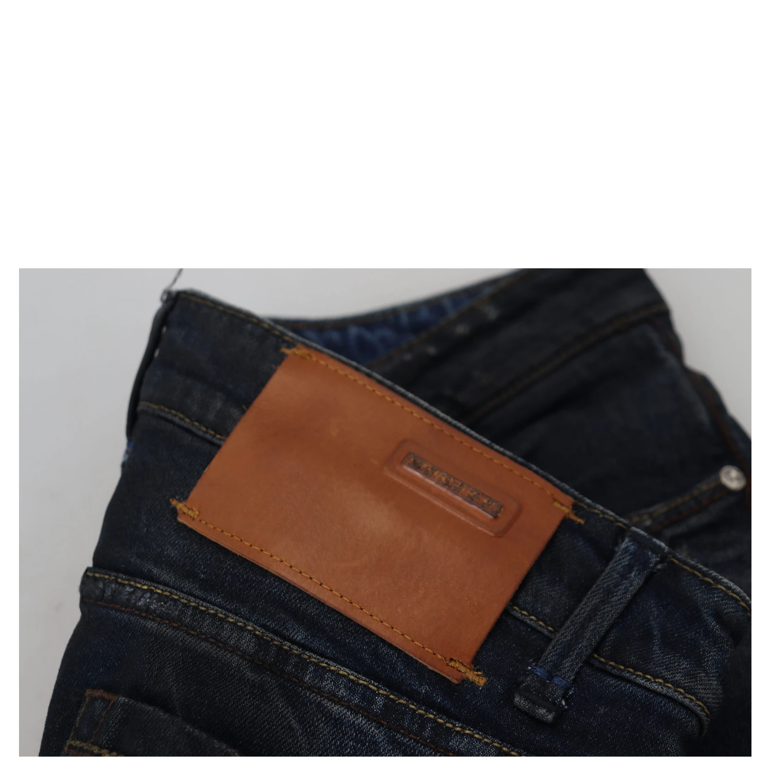 Blue Cotton Low Waist Slim Fit Women Casual Jeans