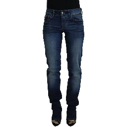 Blue Cotton Women Casual Denim Jeans