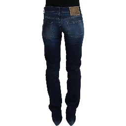 Blue Cotton Women Casual Denim Jeans