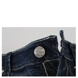 Blue Washed Cotton Slim Fit Women Denim Jeans